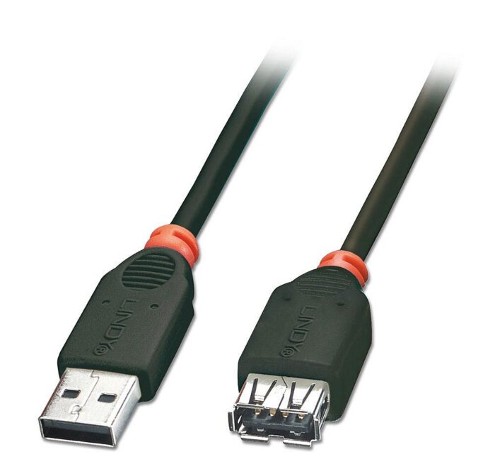 2m USB 2.0 Extension Cable - Type A Male to Female, Black