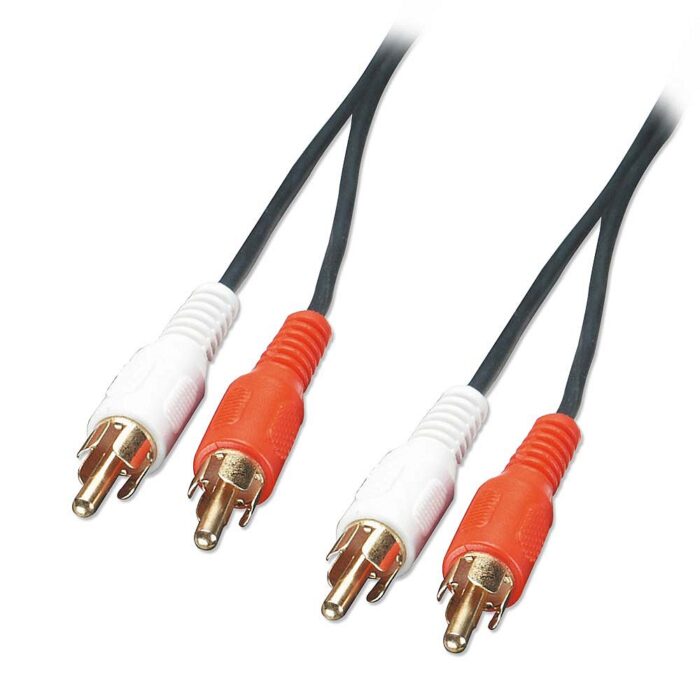 2m Audio Cable - 2 x Phono Male to 2 x Phono Male, Premium