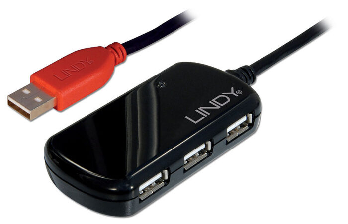 12m USB 2.0 Active Extension Pro 4 Port Hub